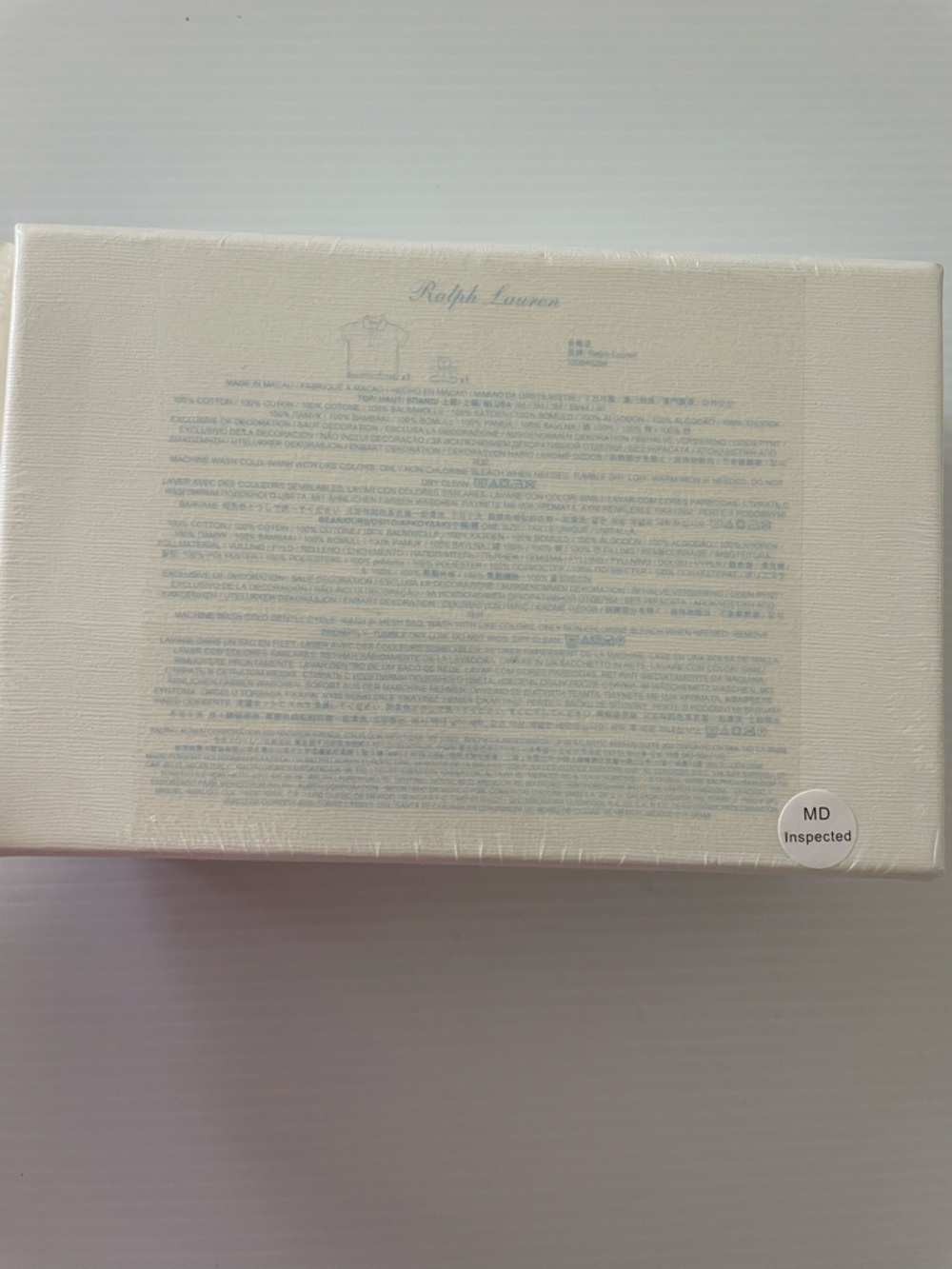 Polo Ralph Lauren Baby Boxed Gift Set in Grey Shirt & White Bear - Picture 3 of 3